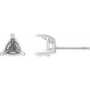 Trillion 3-Prong Claw Earrings