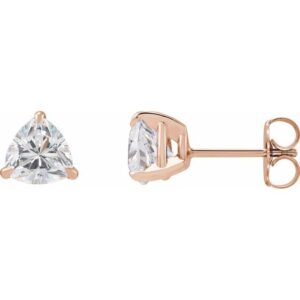 Trillion 3-Prong Claw Earrings