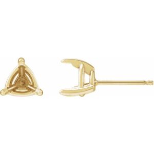 Trillion 3-Prong Claw Earrings
