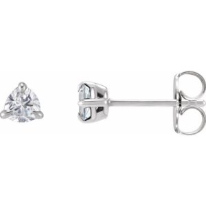 Trillion 3-Prong Claw Earrings