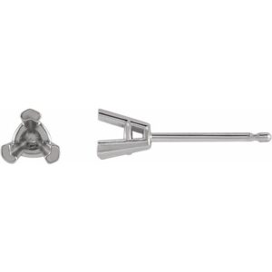 Trillion 3-Prong V-End Earrings