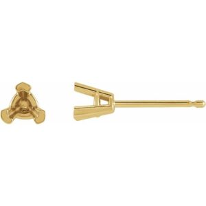 Trillion 3-Prong V-End Earrings