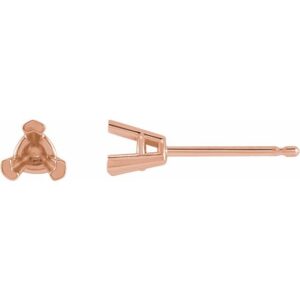 Trillion 3-Prong V-End Earrings