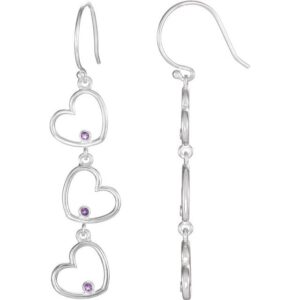 Triple Heart Earrings