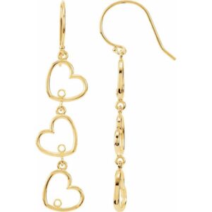 Triple Heart Earrings
