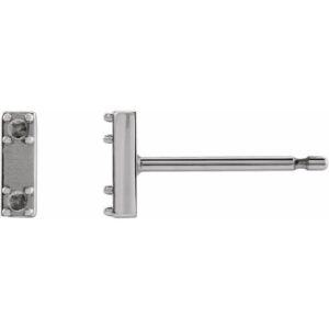 Two-Stone Bar Earrings