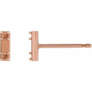 Two-Stone Bar Earrings