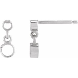 Two-Stone Bezel Set Earrings