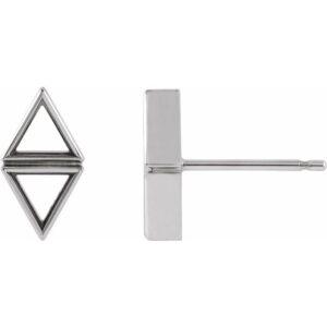 Two-Stone Bezel-Set Earrings