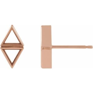 Two-Stone Bezel-Set Earrings