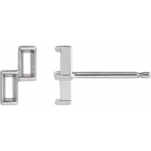 Two-Stone Stud Earrings