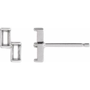 Two-Stone Stud Earrings