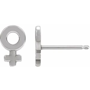 Venus Symbol Stud Earrings