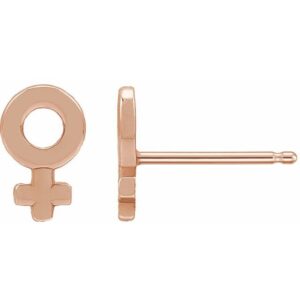 Venus Symbol Stud Earrings
