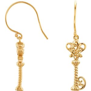 Vintage-Inspired Key Earrings