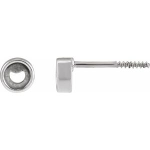 Youth Bezel-Set Stud Earrings