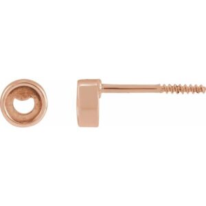 Youth Bezel-Set Stud Earrings